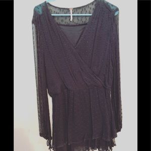 Free people textured long sleeve dress